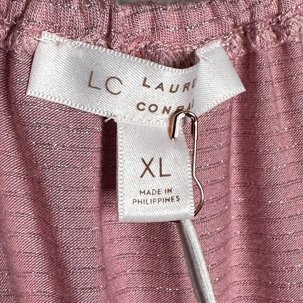 NWT LC Lauren Conrad Pink Tunic Horizontal Sparkles Size XL - Picture 7 of 10